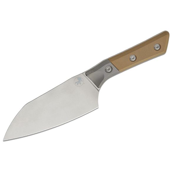Цена наНож кухонный Сантоку Microtech Santoku Knife 6', сталь M390MK, рукоять G10, бежевый