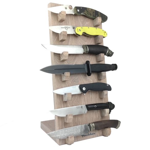 Цена наПодставка для коллекции ножей Woodinhome HKS0207OW, беленый дуб