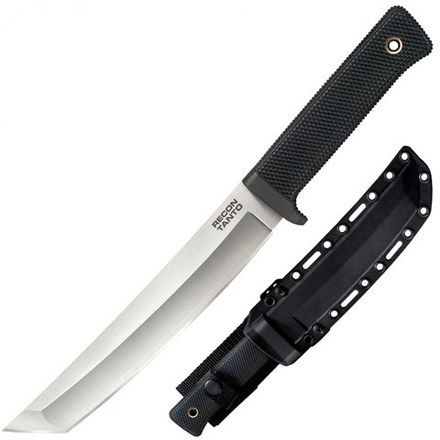 Нож с фиксированным клинком Cold Steel Recon Tanto, сталь VG-10 San Mai, рукоять кратон, черный