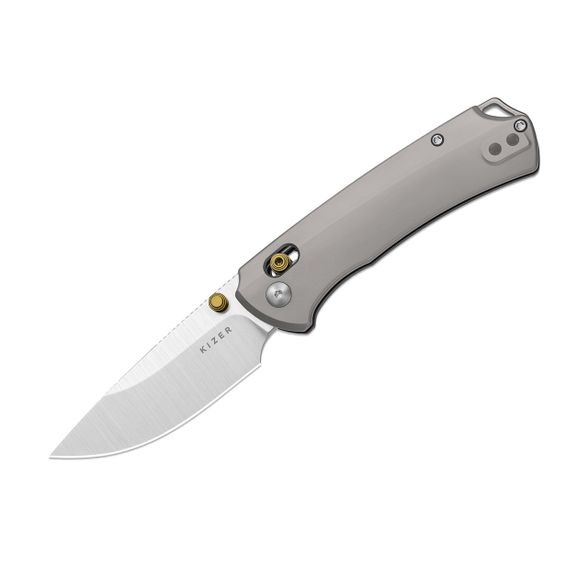 Цена наСкладной нож Kizer T1 CD, сталь M390, рукоять титан, серый