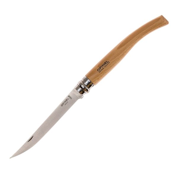 Цена наНож складной филейный Opinel №12 VRI Folding Slim Beechwood, сталь Sandvik 12C27, рукоять бук, 000518
