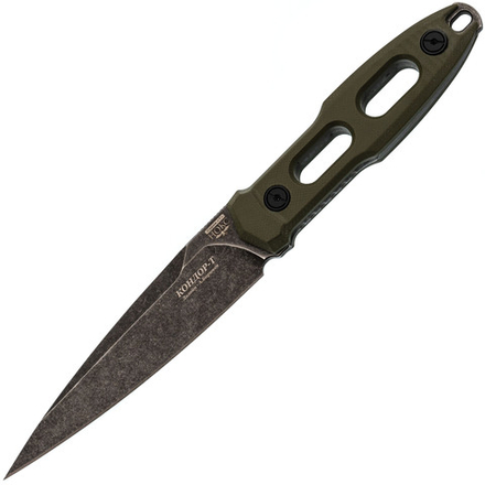 Туристический нож Кондор Т сталь D2, рукоять G-10 хаки