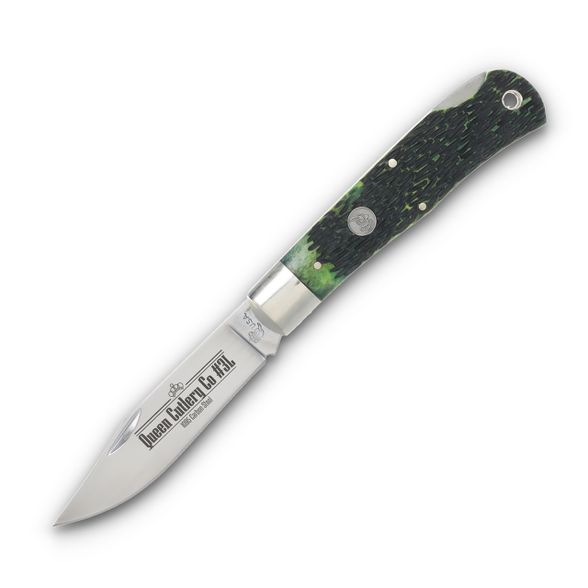Цена наСкладной нож Queen Cutlery Lockback, сталь 1095, рукоять рог, зеленый