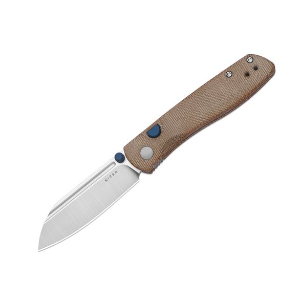 Цена наСкладной нож Kizer Renissance, сталь N690, рукоять микарта, коричневый