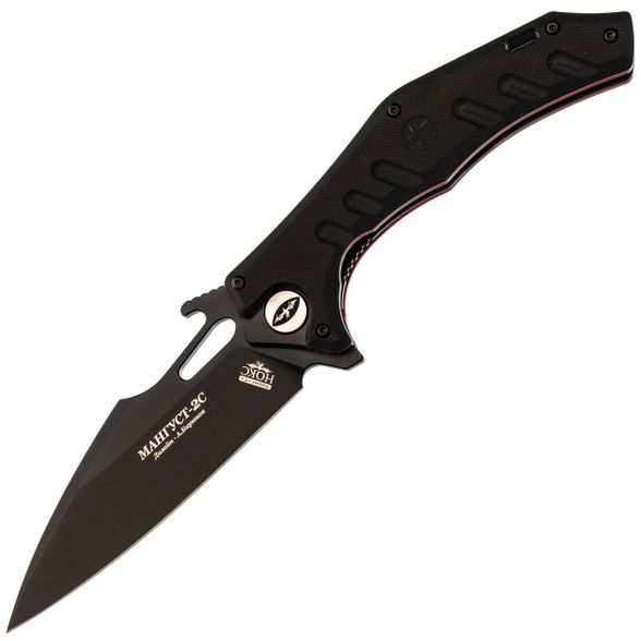 Цена наСкладной нож НОКС Мангуст 2С Black, сталь D2, рукоять G10