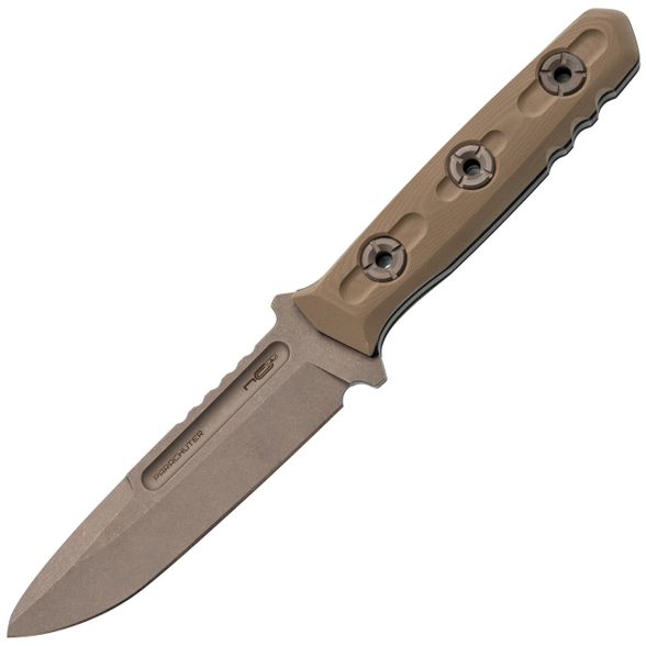 Цена наТактический нож N.C.Custom Parachuter сталь AUS-10, покрытие Stonewash, рукоять Tan G10