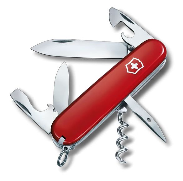 Цена наНож перочинный Victorinox Spartan, сталь X55CrMo14, рукоять Cellidor®, красный, 12 функций, 91мм