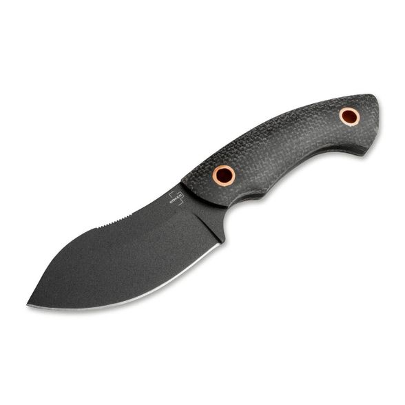 Цена наТуристический нож Boker Plus Nessmi Pro Black, сталь D2, рукоять микарта, черный