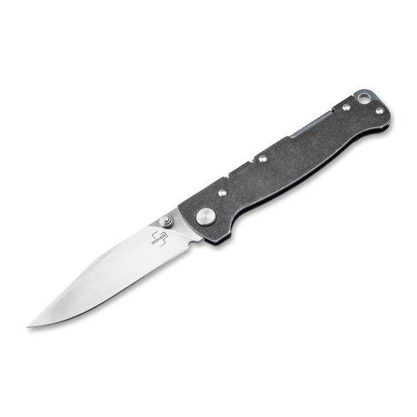 Цена наСкладной нож Boker Atlas Clippoint TS, сталь D2, рукоять нержавеющая сталь