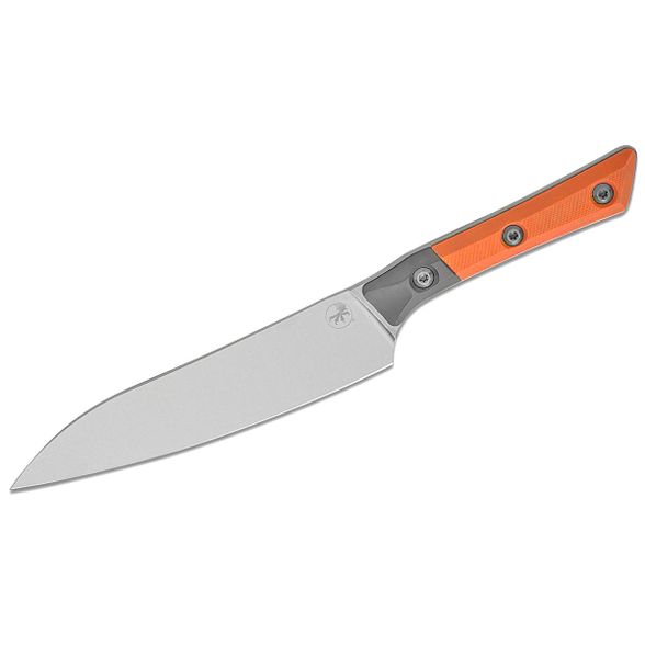 Цена наНож кухонный универсальный Microtech Utility Knife, сталь M390MK, рукоять G10, оранжевый