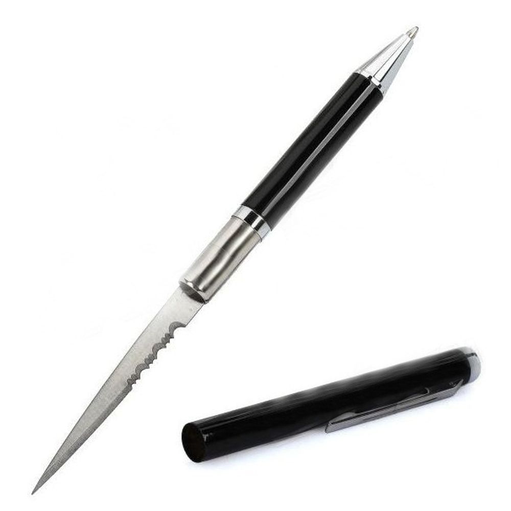Скрытая ручка-нож Штурм, черная - купить тактическую шариковую ручку в ...