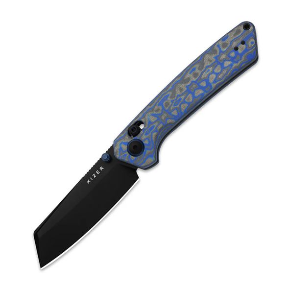 Цена наСкладной нож Kizer Madrac, сталь Nitro-V, рукоять микарта, синий/черный