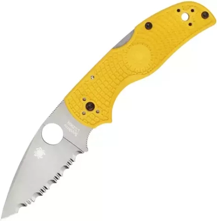 Нож складной Native 5 Serrated Spyderco, сталь LC200N, рукоять FRN