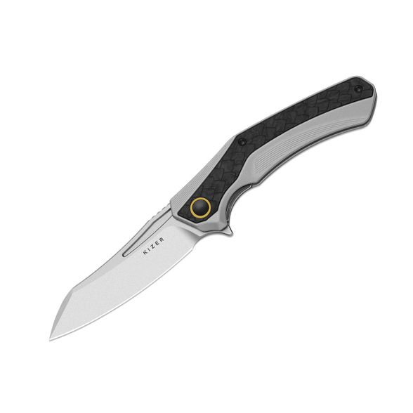 Цена наСкладной нож Kizer Draca, сталь S45VN, рукоять алюминий/карбон, серый/черный