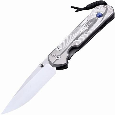 Складной нож Chris Reeve Large Sebenza 21 Silver Contrast, сталь S35VN, рукоять титановый сплав