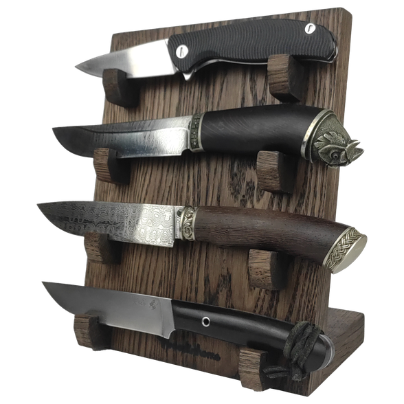 Цена наПодставка для коллекции из 4-х ножей Woodinhome HKS0204OB, дуб, коричневый